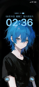 动漫破碎蓝发少女