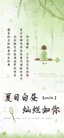 夏日白昼灿烂如你