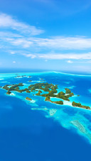 Beautiful View of 70 Islands in Palau from Above