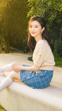 景甜 清新甜美懒惰风
