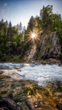 The beautiful scenery of the river in the forest