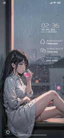 重力感应，雨正在下
