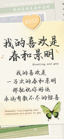 我的喜欢是春和景明