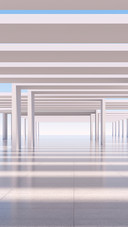 3d abstract block space
