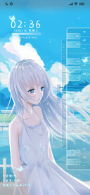 湖边少女