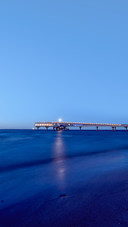 The German Baltic coast at Heiligenhafen after sunset