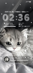 韩系涂鸦忧郁小猫
