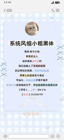 系统风缩小粗黑体