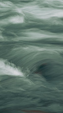 The surging waves