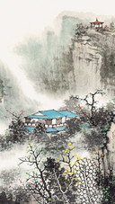 方本幼笔下的青绿山水