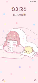 睡觉女孩主题