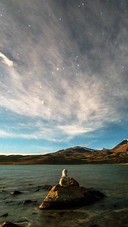 Night view of zongcuo lake