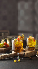Healthy Cocktail with Maple Syrup and Grape Juice