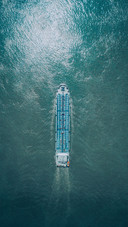 Overlooking Cargo ship in the ocean ©SSSSwagger