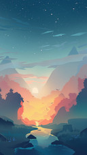 Setting sun