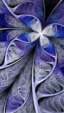 Flowershaped symmetrical fractal pattern