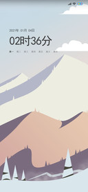 简约雪山风光