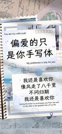 偏爱的只是你手写体