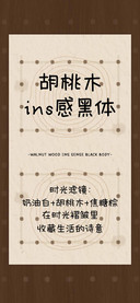 胡桃木ins感黑体