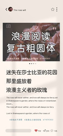 浪漫阅读复古粗圆体