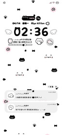 简约黑粉哈基米小猫