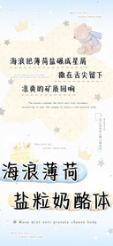 海浪薄荷盐粒奶酪体
