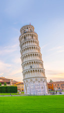 The Leaning Tower in a Sunny Day in Pisa