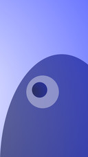 Simple blue creature one eyed