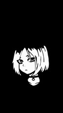 Anime teenager silhouette