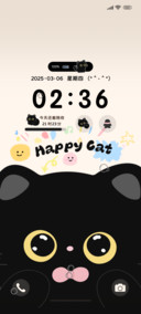 开心煤球猫咪