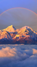Snowy Sunrise at Niubanshan Mountain