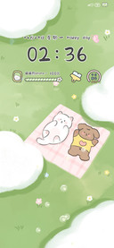 治愈小喵动态护眼绿