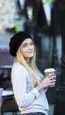 Beautiful Girl Enjoy Coffe