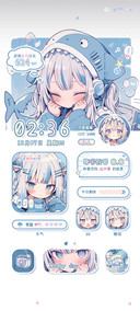 可爱鲨鲨漫画少女