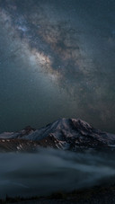 Snow Mountain Under The Starry Sky