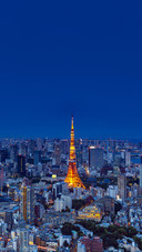Tokyo at Nigh view of Tokyo tower, Tokyo city skyline