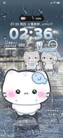 雨天伤心小猫