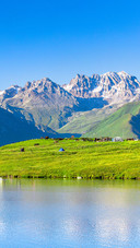 Landscape of Fairy Lake in Tangbula Grassland