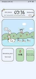 Cheering duck