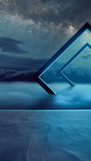 The snowy starry river unlocks the door to the future