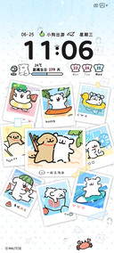 线条小狗夏日拍立得
