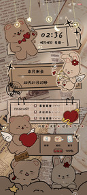 复古熊兔拼贴