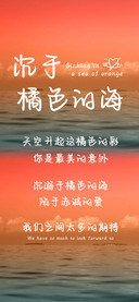 沉于橘色的海