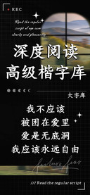 深度阅读高级楷字库