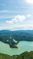 A Landscape of Lakes and Mountains