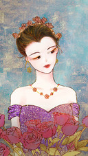A Beautiful Girl With Flowers in Her Hands