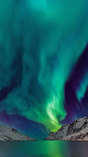 Starry Sky And Aurora Under The Night