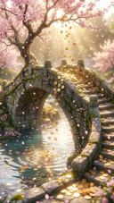 樱落金生，福满春泉