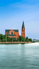 Dushu lake in suzhou, jiangsu province, China