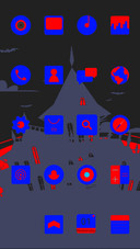 red blue